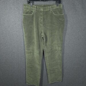 Lauren Ralph Lauren Corduroy Pants Womens‎ 14 Green Y2K Academia Cottagecore